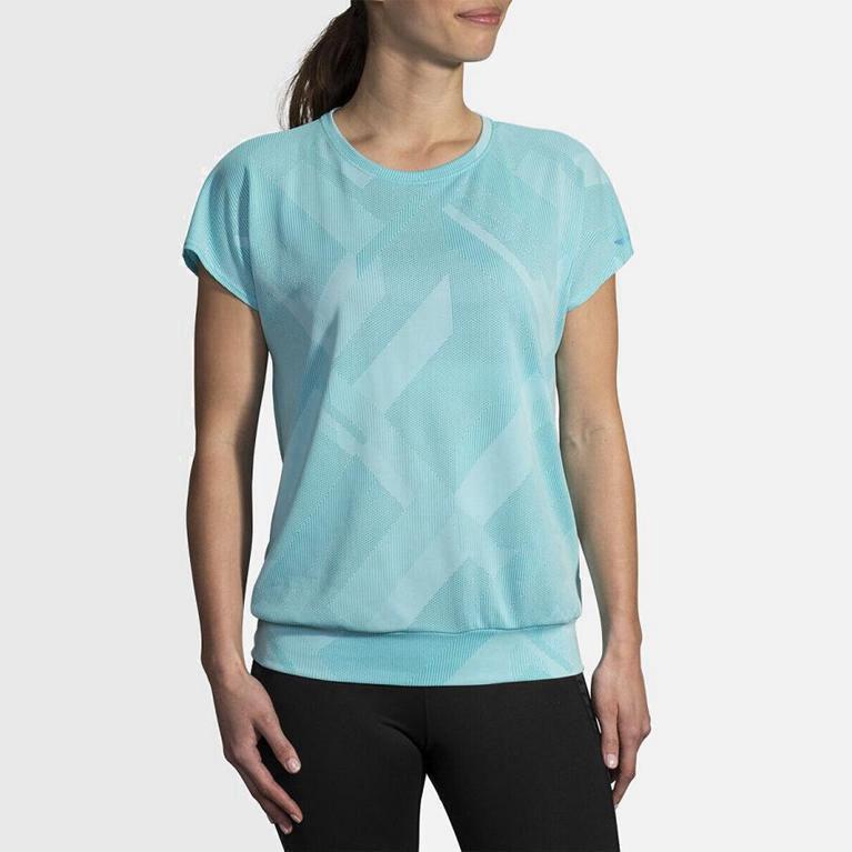 Brooks Array - Camisetas Manga Corta Mujer - Azules (DPUC-01563)